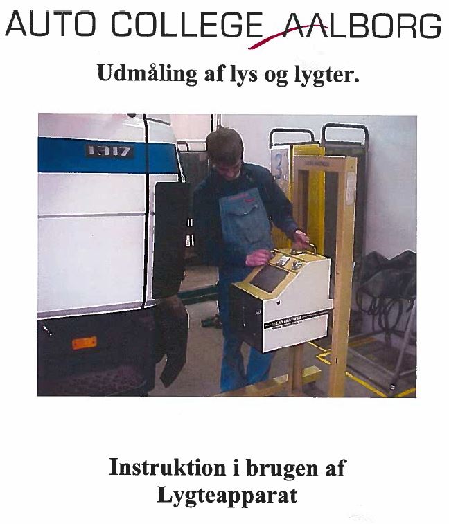 Brugsanvisning Lygtejustering